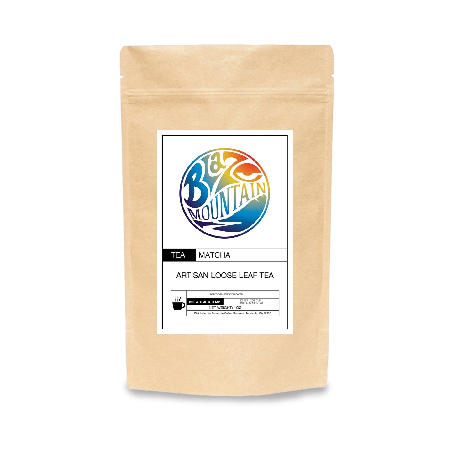 Blaze Mountain Matcha Tea — Traditional is a refined, stone-ground green tea powder crafted for classic preparation and mindful rituals. Smooth, balanced, and lingering with natural sweetness. Available in 3oz.