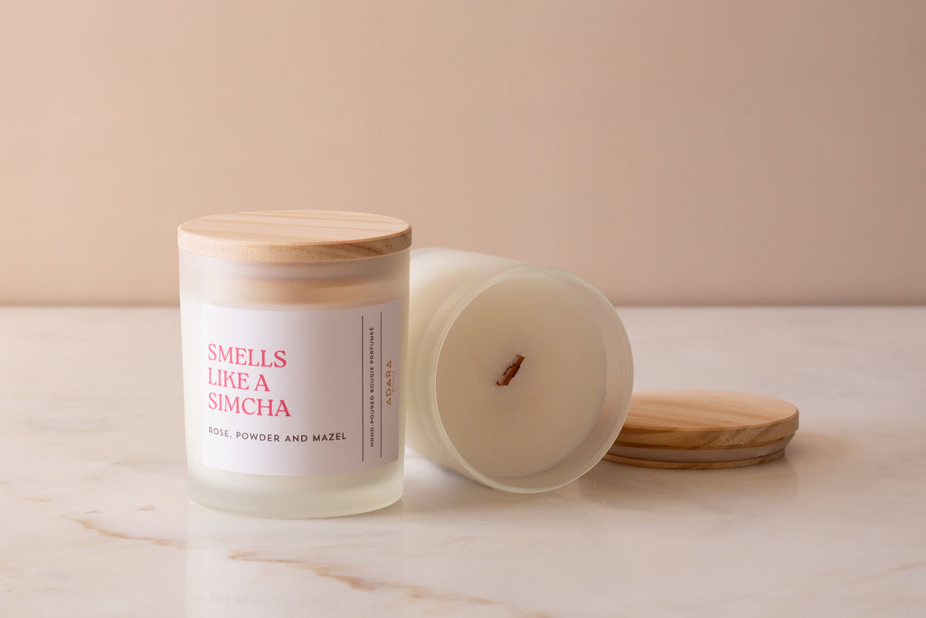 Smells Like A Simcha - Rose, Powder, and Mazel Scented Candle