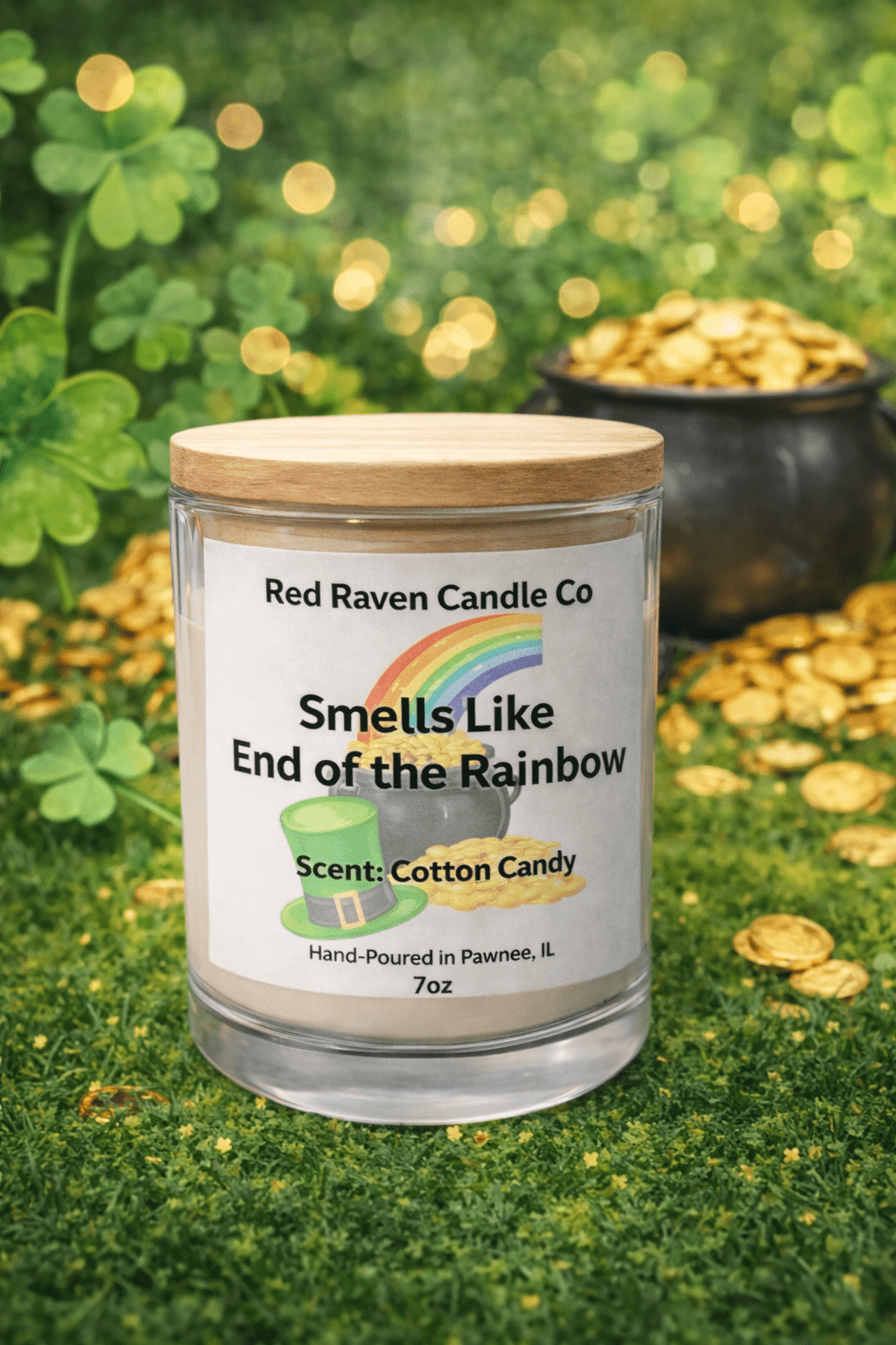 St. Patrick's Day - End of the Rainbow Cotton Candy Scented Candle