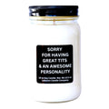 Sorry For Having Great Tits Funny Candle