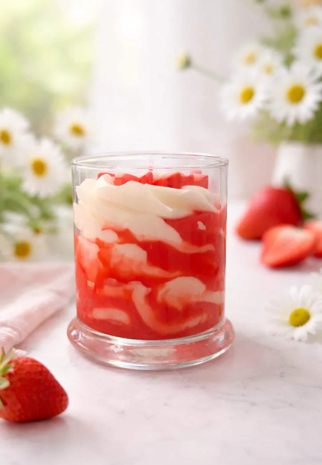 Strawberry Daisies – Fresh Strawberry Scented Candle (12.25oz)