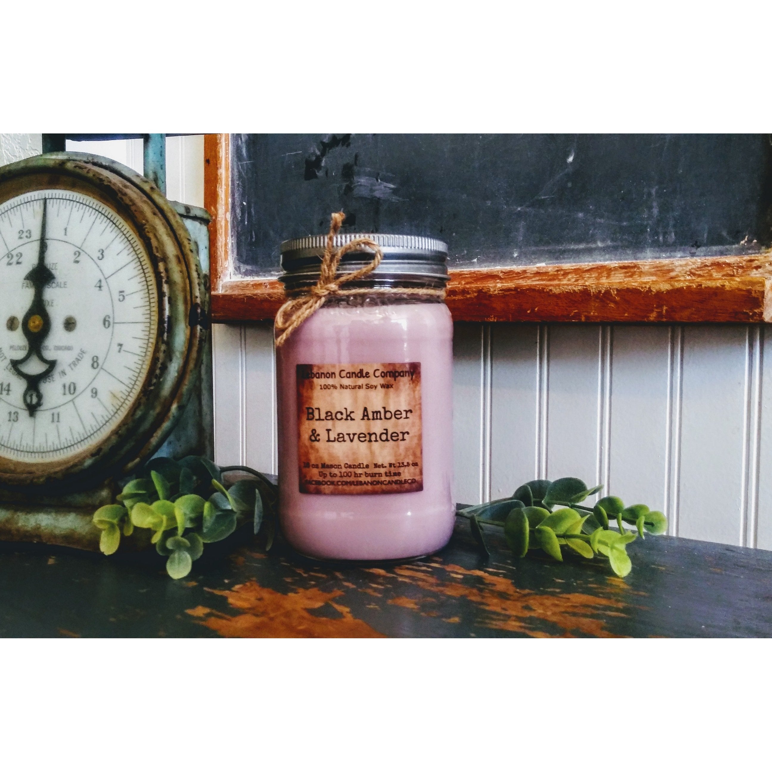Black Amber & Lavender Candle