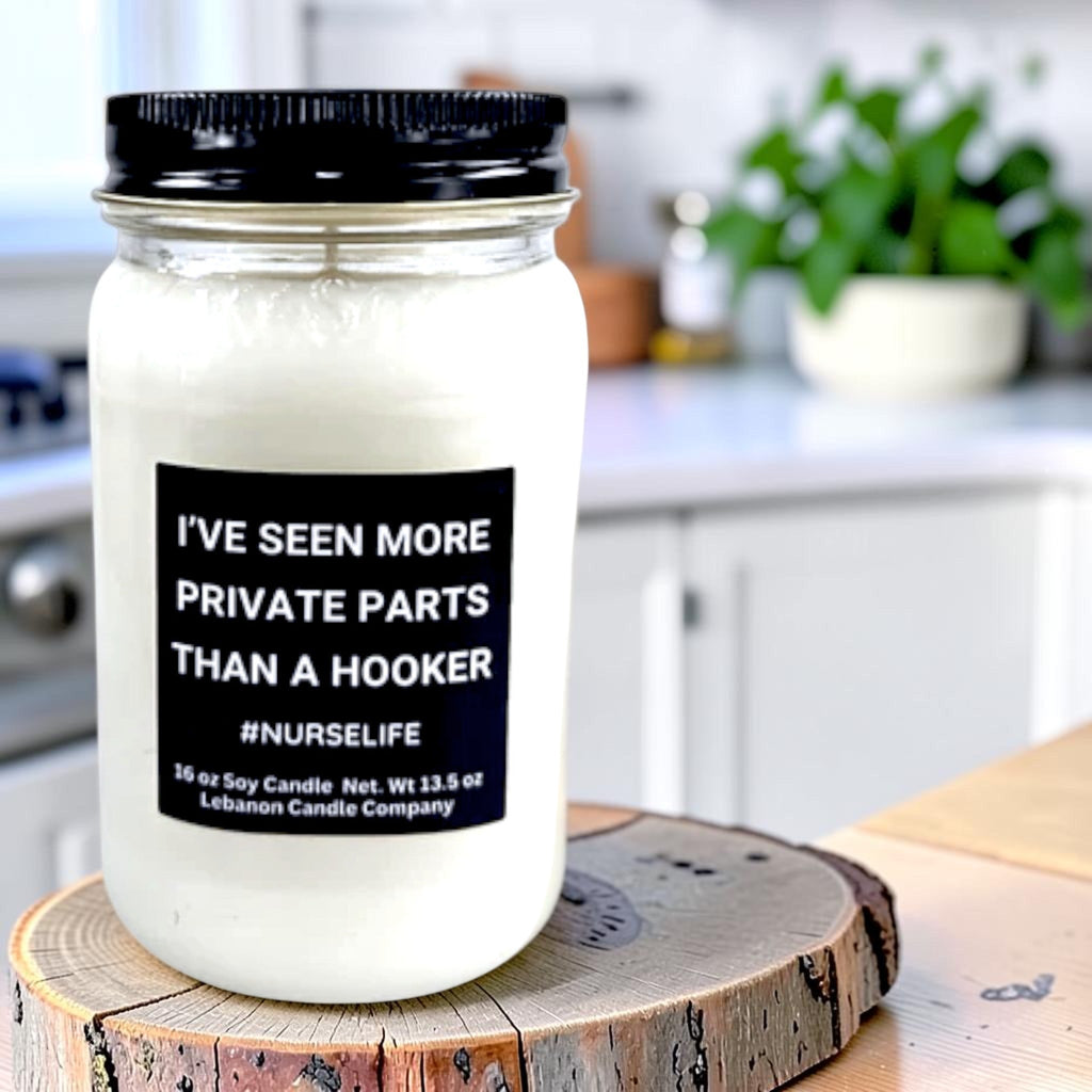 More Private Parts Than A Hooker Funny Nurse Candle
